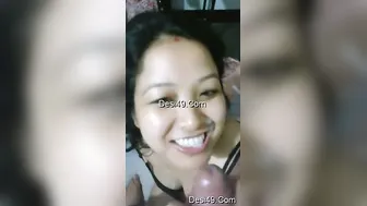 Covering My Wife's Pretty Face With My Thick Warm Cumshot