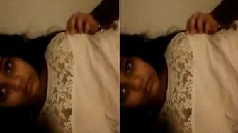 Recording My GF Exposing Her Perky Natural Boobs For Me