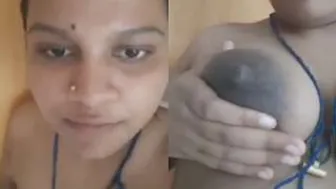Village Girl Exposing Her Massive Boobs And Pussy In Bedroom