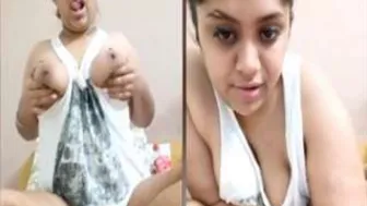 Horny Bhabhi Stripping And Showing Off Her Natural Tits For Me