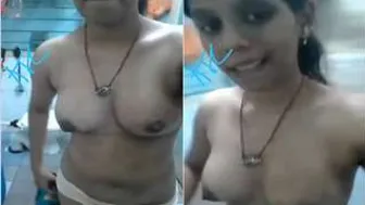 Young Desi Girl Stripping Down Showing Boobs And Pussy For You
