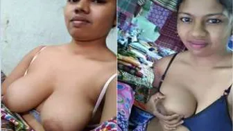 Married Boudi Exposing Her Breasts Privately In Bedroom Video