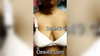 Married Boudi Exposing Her Breasts Privately In Bedroom Video