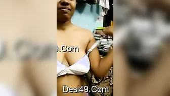 Married Boudi Exposing Her Breasts Privately In Bedroom Video