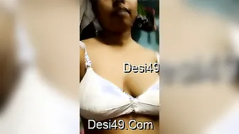 Married Boudi Exposing Her Breasts Privately In Bedroom Video