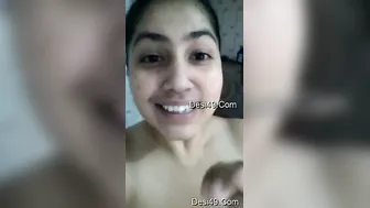 Desi GF Slowly Revealing Her Big Natural Boobs For Me