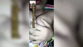 Bhabhi Squeezing And Showing Off Her Massive Natural Brown Tits