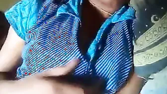 Shy College Girl Playing With Her Soft Brown Tits All Alone