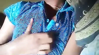 Shy College Girl Playing With Her Soft Brown Tits All Alone