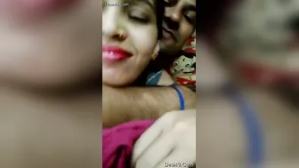 Hubby Squeezing My Indian Wife Tits Hard Making Her Moan Louder