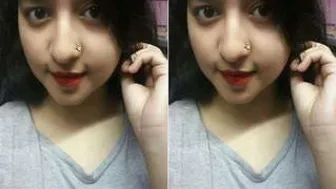 GF Teasing And Flashing Her Beautiful Tits For Lover