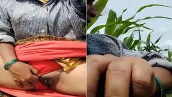 Village Married Woman Spreading Her Legs Showing Her Pussy