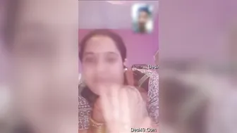 Busty Bhabhi Teasing With Her Massive Tits On Video Call Fun