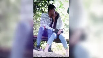 Outdoor Lovers Caught Kissing And Grinding By Security Camera
