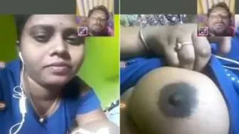 Pretty Babe Flashing Her Beautiful Tits During Video Call Fun