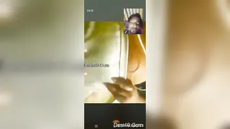 Pretty Babe Flashing Her Beautiful Tits During Video Call Fun
