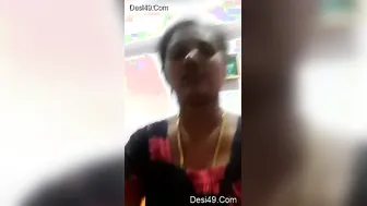 Tamil Wife Revealing Her Tits Just For Me In Bedroom Video