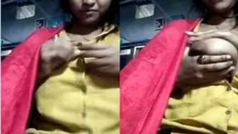 Cute GF Sending Me A Video Showing Off Her Big Natural Boobs