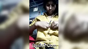 Cute GF Sending Me A Video Showing Off Her Big Natural Boobs