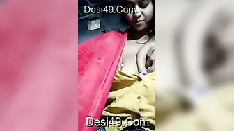 Cute GF Sending Me A Video Showing Off Her Big Natural Boobs