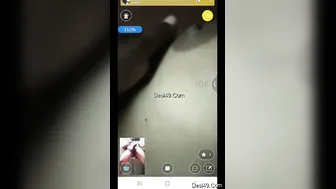 Pressing My Wife's Soft Tits During Our Late Night Live Session