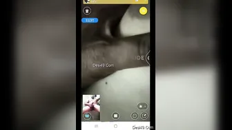 Pressing My Wife's Soft Tits During Our Late Night Live Session