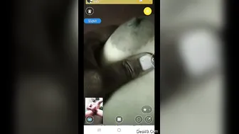 Pressing My Wife's Soft Tits During Our Late Night Live Session