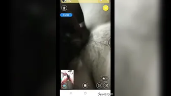 Pressing My Wife's Soft Tits During Our Late Night Live Session