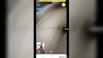 Pressing My Wife's Soft Tits During Our Late Night Live Session