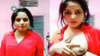 My GF Stripping And Teasing Me Showing Her Natural Tits