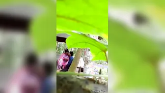 Desi Lovers Getting Naughty Outdoors Behind The Village Temple