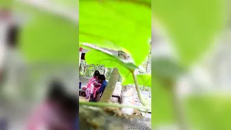 Desi Lovers Getting Naughty Outdoors Behind The Village Temple