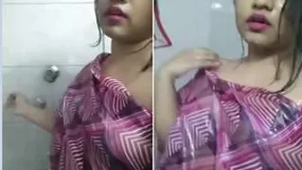 Village Girl Bathing Naked Showing Off Her Natural Boobs Part Five