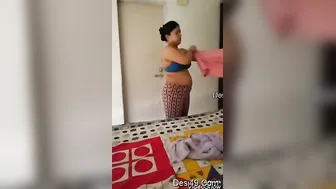 Desi Bhabhi Getting Dressed After Intense Fucking Session At Home