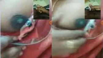 Naughty GF Teasing With Her Soft Boobs On Video Call Today