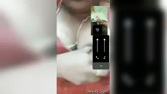 Naughty GF Teasing With Her Soft Boobs On Video Call Today