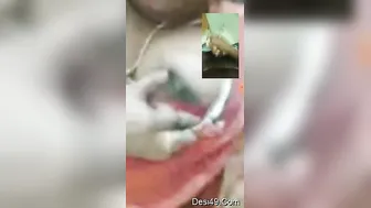 Naughty GF Teasing With Her Soft Boobs On Video Call Today