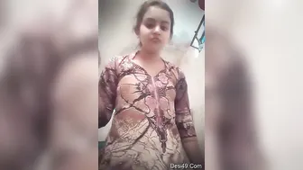 Village Girl Shyly Exposing Her Small Boobs To Boyfriend Online
