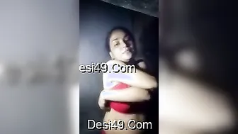 Cute GF Exposing Her Perfect Boobs Just For Me Today