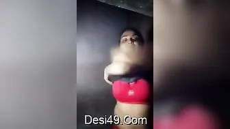 Cute GF Exposing Her Perfect Boobs Just For Me Today