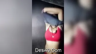 Cute GF Exposing Her Perfect Boobs Just For Me Today