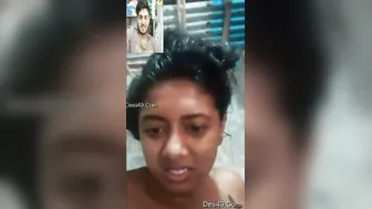 My GF Stripping And Bathing Live For Me On Video Call