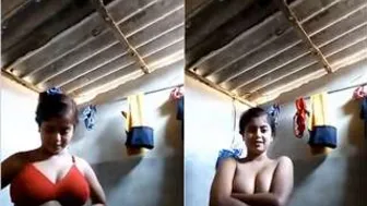 Shy Desi GF Flashing Her Boobs During Naughty Video Call