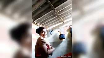 Shy Desi GF Flashing Her Boobs During Naughty Video Call