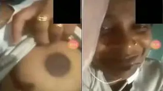 Village Babe Lifting Her Top Revealing Her Natural Boobs To Lover