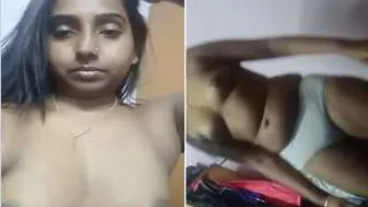 Shy GF Filming Herself Completely Naked In Bedroom Alone
