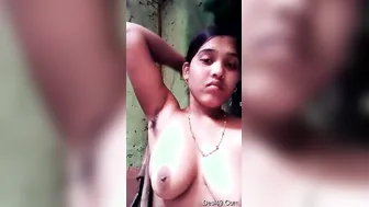 Desi GF Recording Nude Selfie Video For Her Lover Again