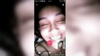 Desi GF Teasing Her Big Tits During Late Night Video Call