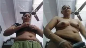 Naughty Bhabhi Stripping Her Saree Exposing Boobs And Pussy