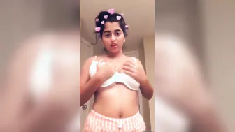 Cute Nri GF Showing Off Her Massive Natural Big Tits